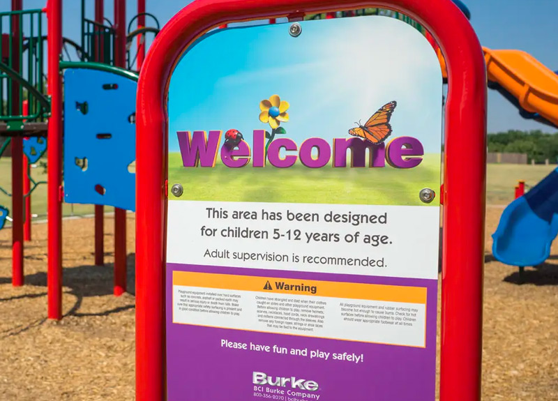 Playground Safety Sign Playground Safety Sign